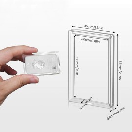 Unbranded 30Pcs Silver Bar Case 1 Oz Silver Bar Holder Clear Acrylic Storage Container Box