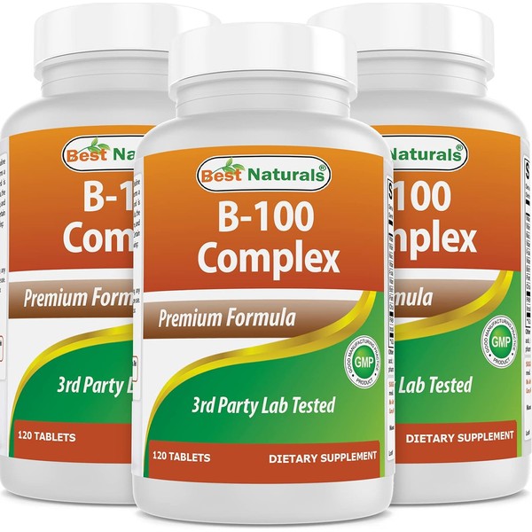 B 100 Complex 120 Tablets (B Complex Vitamins) (120 Count