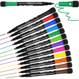 12 Colores Marcadores Para Pizarrón Blanco Marcadores De Borrado En Seco Plumones Pizarrón Blanco Colores Plumones Punta Pincel Plumones Marcadores Plumones Para Pizarrón Blanco Con Tapa De Borrador