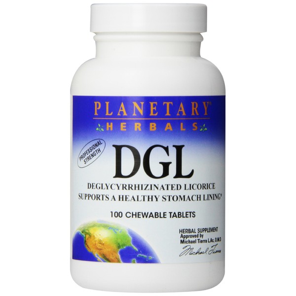 Planetary Herbals DGL Licorice Tablets, 100 Count