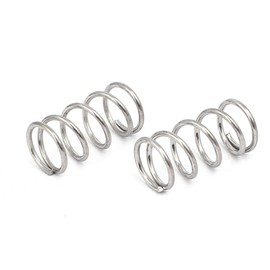 sourcingmap Compression Spring,304 Stainless Steel,8mm OD,0.8mm Wire Size,15mm Free Length,Silver Tone,10Pcs