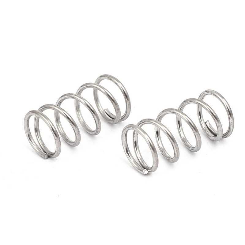 sourcingmap Compression Spring,304 Stainless Steel,8mm OD,0.8mm Wire Size,15mm Free Length,Silver