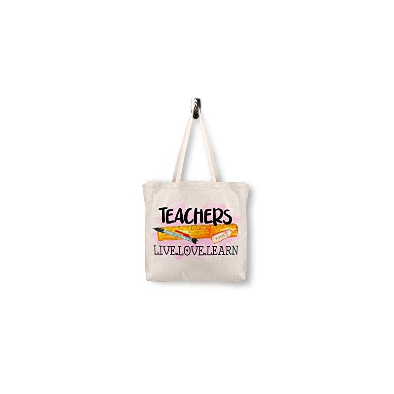 Vixar Teacher Tote shoping bag, Techer gift, End of year,