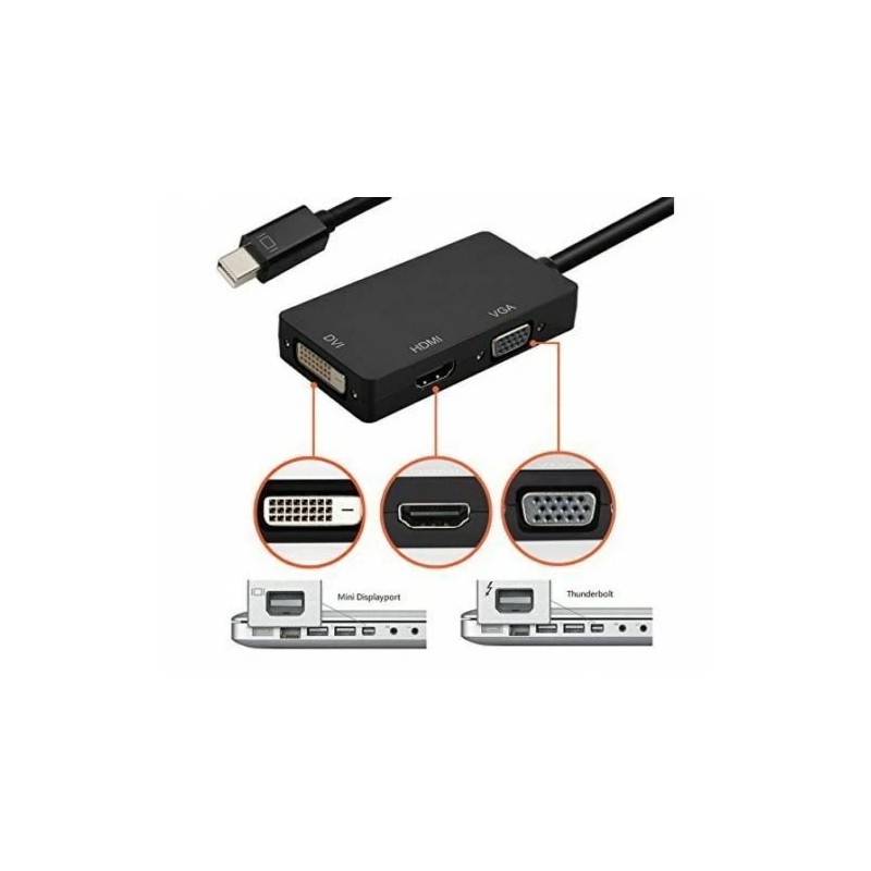 Unbranded/Generic Thunderbolt/Mi - MINI DP to HDMI Black