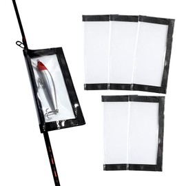 SAVITA 5pcs Lure Wraps, 7.9x3.9inch Clear PVC Lure Covers Fishing Bait Cover Fishing Lure Hook Covers Bait Storage Lure Protector for Fishing Safely