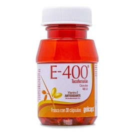 E400 Tocofersolán Vitamina E Y Antioxidantes 30 Caps 400 Ui 