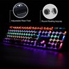 Camiysn Typewriter Style Mechanical Gaming Keyboard, Black Retro Punk Gaming