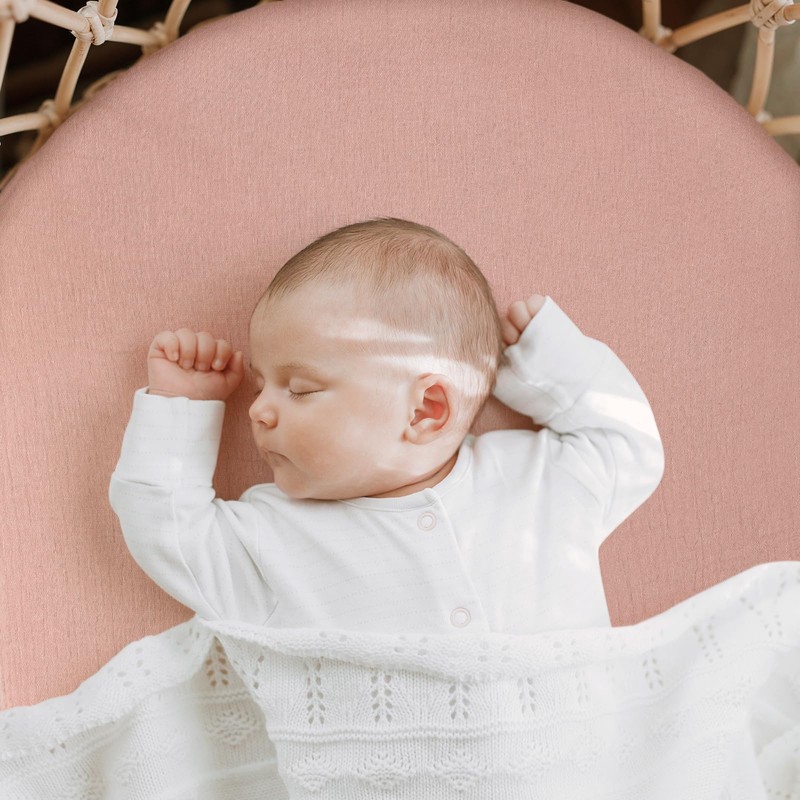 Peepeemax Moses Basket Sheets 80x40 cm, 100% Cotton Pram Sheets