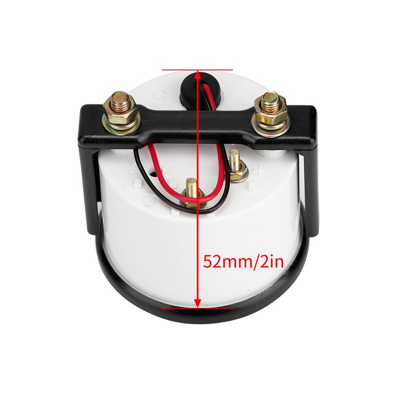 Aramox 12V Car Universal Voltmeter 52mm/2in Voltage Meter Gauge Black