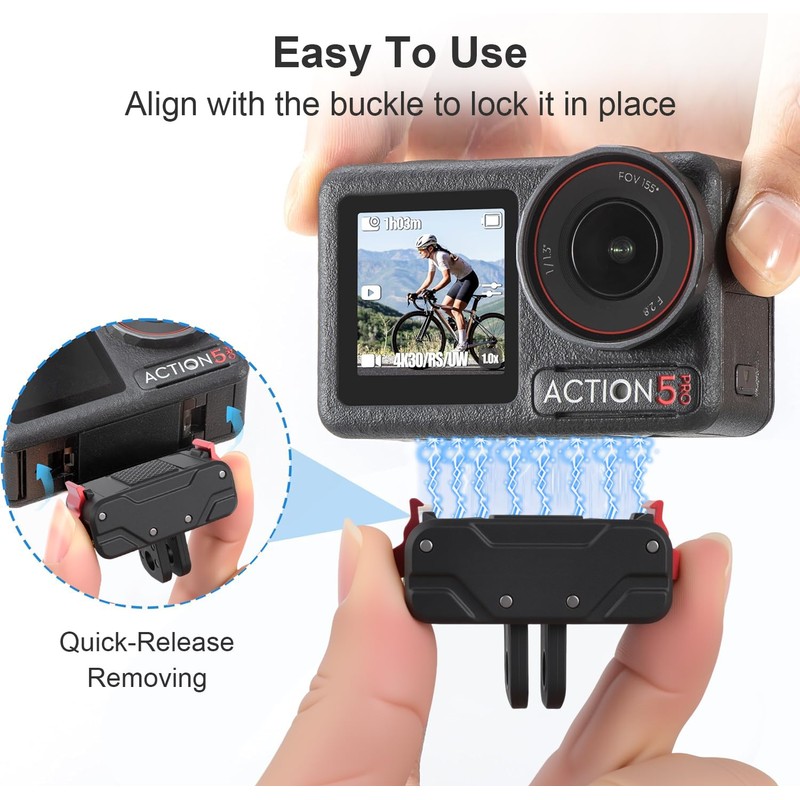 YHTSPORT Magnetic Holder for DJI Osmo Action 5 Pro/Action 4/Action
