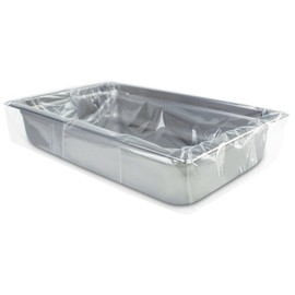 PanSaver Hotel Clear Pan Liners for Easy Clean Up - Disposable Buffet Pan Liners, Ovenable up to 400F (Full Shallow/Medium Liner - 12 x 32 in)