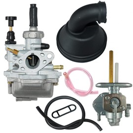 Cylinman LT80 Carburetor with Fuel Switch Valve Petcock&Intake Manifold fit for SUZUKI LT80 QUADSPORT ATV Carb 1987-2006 Replaces 13200-40B00, 13200-40B10 Replacement part