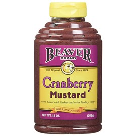 Beaver Cranberry Mustard, 13 Ounce Squeeze Bottle