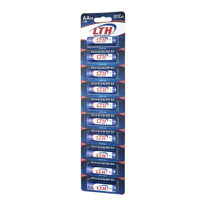 LTH Paquete Blister 10 Pilas AAA Alcalinas 1.5v MAX Duracion