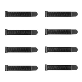 Upbeat Elastic Webbing Straps with Velcro Fasteners 30 x 5 cm (Pack of 8) | Cable Ties Velcro | Multi-Purpose Velcro Strap for Bike, Trouser Protection, Luggage, Yoga Mats, Camping, Hoses, Cables etc