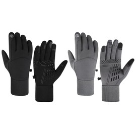 DKDDSSS 2 Pairs Cycling Gloves, Running Gloves Thermal Gloves, Warm Winter Gloves Touchscreen Gloves, Bike Gloves, Touch Screen Gloves Cycle Gloves, Cycling Gloves for Men Women Walking Riding Driving