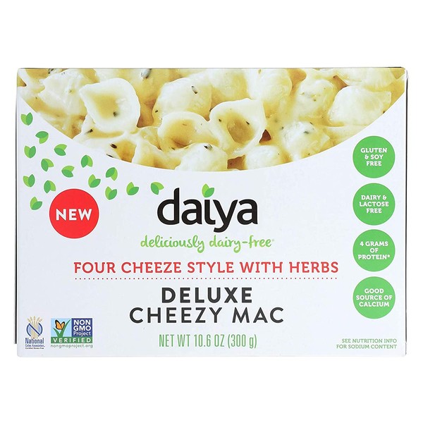 Daiya Cheezy Mac, Four Cheeze Style with Herbs :: Rich & Creamy Plant-Based Mac & Cheese :: Deliciously Dairy Free, Vegan, Gluten Free, Soy Free :: With Gluten Free Noodles, 10.6 Oz. Box (8 Pack)