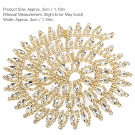 Rhinestone Trim Fringe, 1 Yard Rhinestone Tassel Chain Trim Sparkle Ribbon Tassel Chain Diamond Crystal Fringe Belt for DIY Sewing Crafts Clothing Wedding Decoration(Gold)