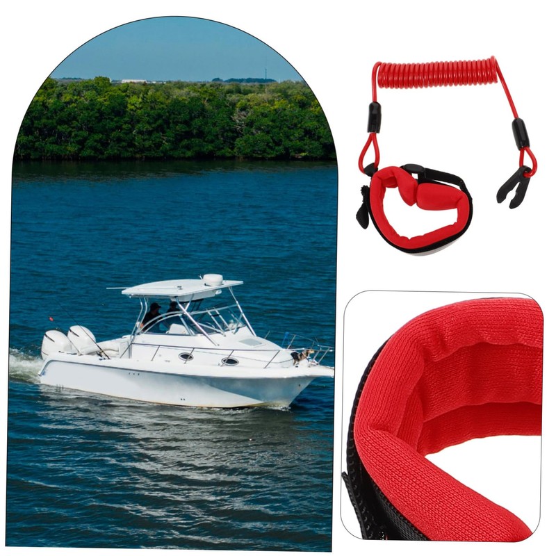 Mikinona Boat Engine Lanyard Harness Safety Cord Emergency Shutoff for