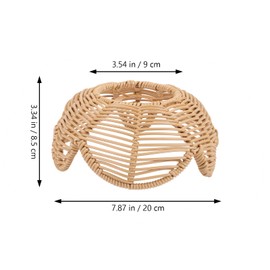 OSALADI Lotus Lampshade Woven Imitation Rattan Pendant Woven Pendant Lamp Shade Farmhouse Lampshades Pendant Kitchen Island Lotus Wicker Plastic Hanging Lantern