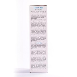 SERUM-MAR (Péptidos de Colágeno, Ácido Hialurónico de BD, Elastina, Vitamina E y C, Aceite de semilla de Argán y de Zanahoria, Aclarantes Naturales, A