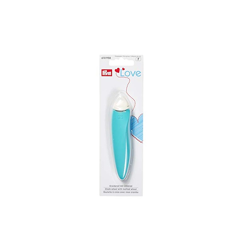 Prym Gesso Stick con Ruota Dentata, Blu/Verde