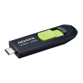 ADATA 64GB USB3.2 UC300 Type-C USB Flash Drive Negro/Verde