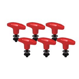 GPCA - Anclaje GP, tornillo de anclaje de liberación rápida, juego de pernos para elevación rápida de la parte superior del Jeep, amarres de camiones fáciles de instalar, accesorios Jeep Wrangler para 4xe, JL, TJ y YJ, rojo, 6 paquetes