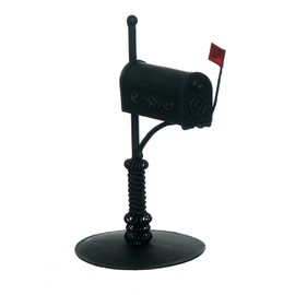 Dollhouse Miniature Mailbox, Black