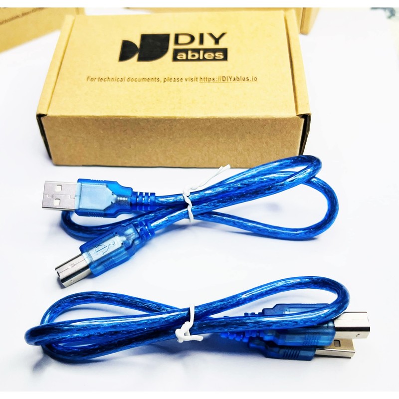 DIYables USB Cable for Arduino Uno Mega, USB 2.0 Cable