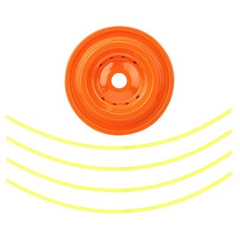 Walfront Aluminum Grass Trimmer for Mowing Garden Lawn Field Head Brush Cutter Strimmer Lawn Mower Accessory with 4 Trimmer Line, Power Tool Accessories