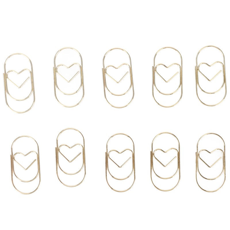 Paper Clips Prevent Slip Rust Proof Love Heart Shaped Decorative