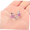 TOVINANNA Retro Flamingo Dangle Earrings with Sparkling Zircon Lightweight Copper