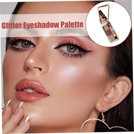 Paleta de sombras de ojos con purpurina 3 colores con pigmentos brillantes paleta cosmética brillo larga duración y alta pigmentación set maquillaje r