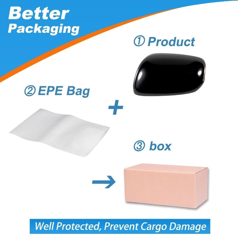 Car Door Rearview Mirror Cover Cap Housing Protective Cover For