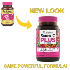 Dr. Schulze's | Super-C Plus Powder | Vitamin C Complex | Clinical Herbal Formula | Dietary Supplement | Immune Support | May Increase Collagen Formation & Iron Absorption | 2 oz Bottle