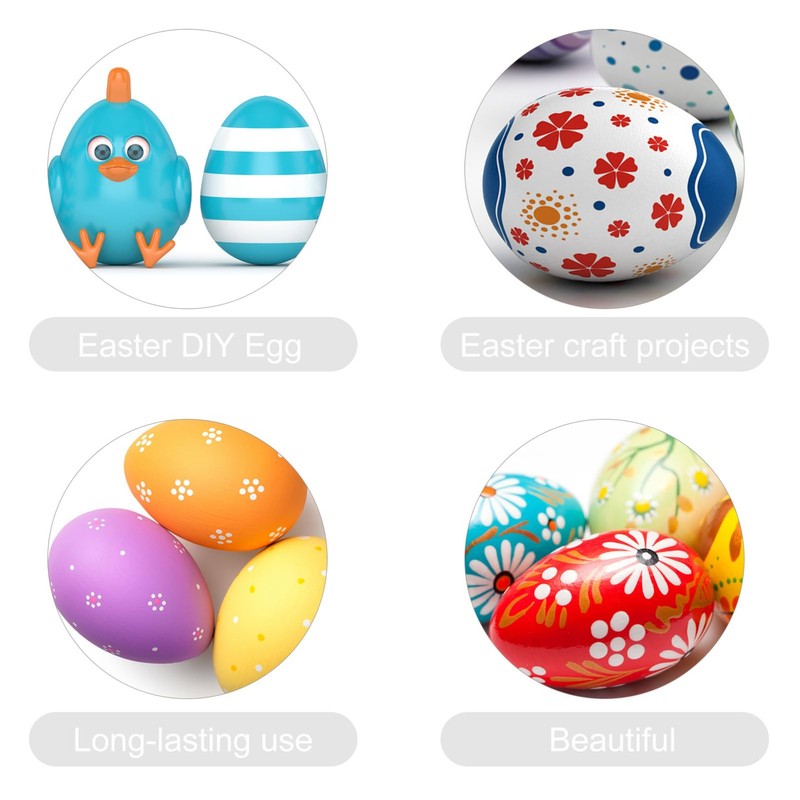 iplusmile 4Pcs Foam Eggs, 8 Inch White Craft Polystyrene Eggs