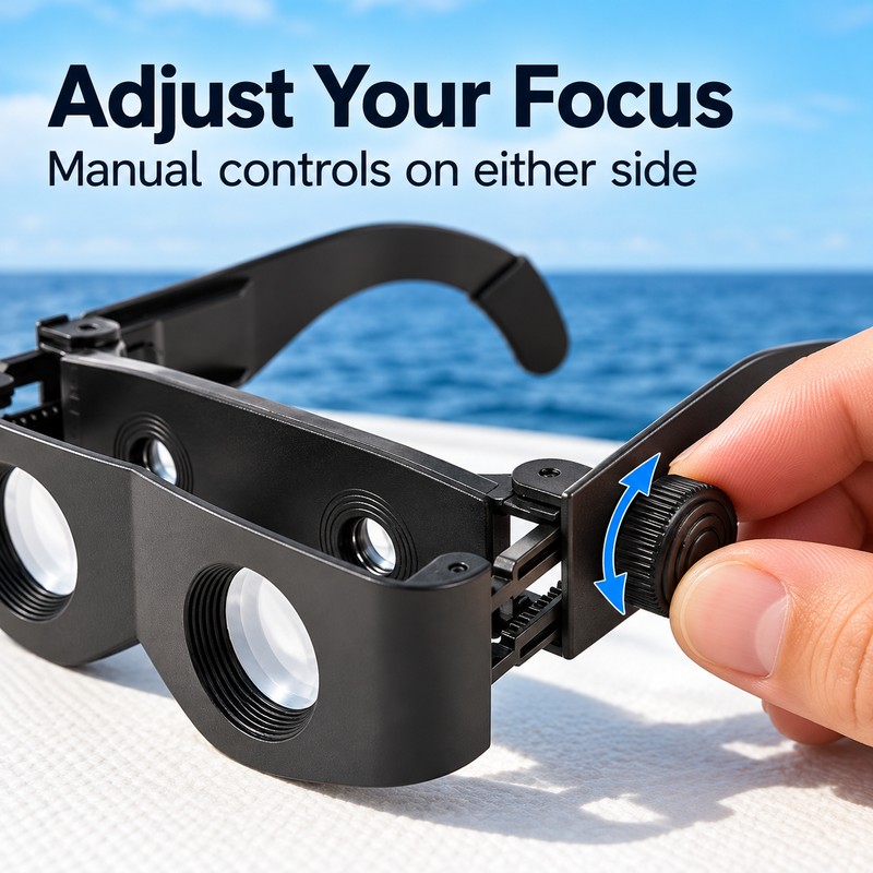 Adjustable Focus Binocular Glasses for Fishing & Distance Viewing –