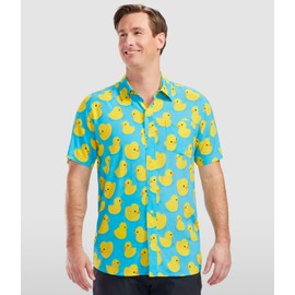 Tipsy Elves Men's Vacation Rubber Ducky Hawaiian Shirt Size XX-Large