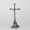 BC Catholic Metal Crucifix Standing Cross, Jesus Christ Cross for