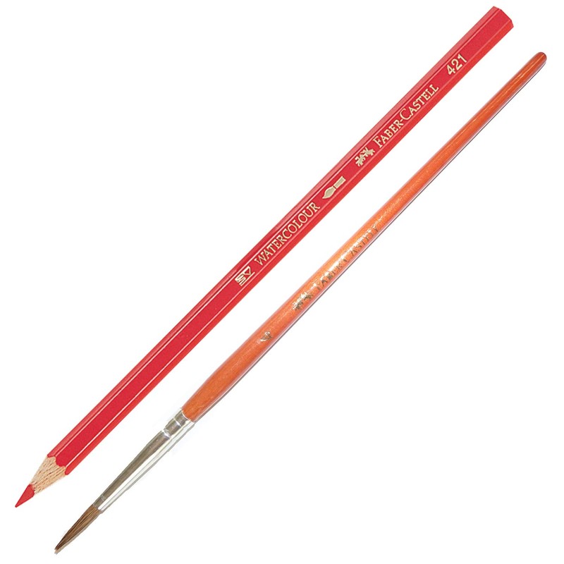 Faber Castell TFC-WCP/12C Watercolor Pencils, Flat Tin, Set of 12