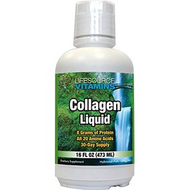 LifeSource Vitamins Collagen Liquid - Since 1992-16 fl oz - 30 Day Supply. Type 1 and 3 Collagen. Bones, Joints, Hair, Skin, Nails, Wrinkles.