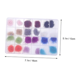 Vaguelly 1 Box Detachable Fluffy Balls Nail Art Decorations Nail DIY Accessories for Easy to Install Remove for
