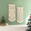 Mkono 2 Pcs Macrame Woven Wall Hanging Boho Chic Geometric