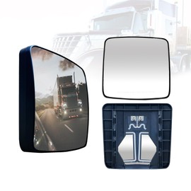 SPLENDID Replacement Mirror Glass for 2002-2017 International Durastar Workstar Prostar, Heated Wide Angle Convex Mirror, High Reflective, Driver/Passenger Side (OEM: 2505820C2)