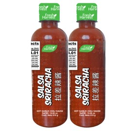 Sriracha Hot Sauce 410ml (14.11 Fl Oz) | Pack With 2 Pieces | Oriental Food | Fresh Harvest