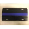 Amel Thin Blue Line License Plate Front Black Sheriff Plate