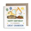 Second Ave Great Grandson Birthday Children's Kids Baby Digger Square