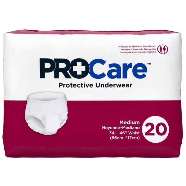 Procare™ Protective Underwear - Case/80 (Med (34" - 46" Hips))