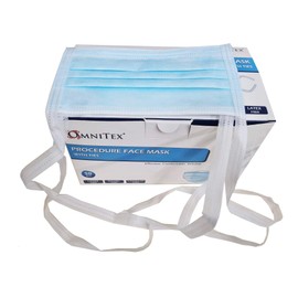 Omnitex Type IIR Tie Back Surgical Face Mask, Premium Tie-On 3ply EN14683 Medical Grade 2R & Splash Resistant, British Brand